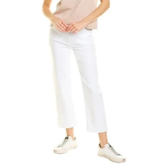 New Hudson Noa Mid Rise Straight Leg Crop Jean White Denim NWT Casual Women’s 31 - Picture 1 of 16
